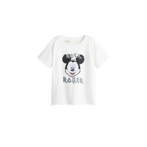 Mango Kids T Shirt Met Reversible Pailletten Wit mango kids kopen in de aanbieding