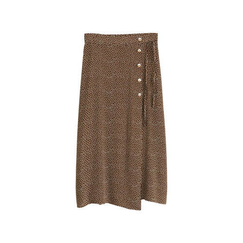 Mango Jurk Bruin Met Stippen mango kopen in de aanbieding