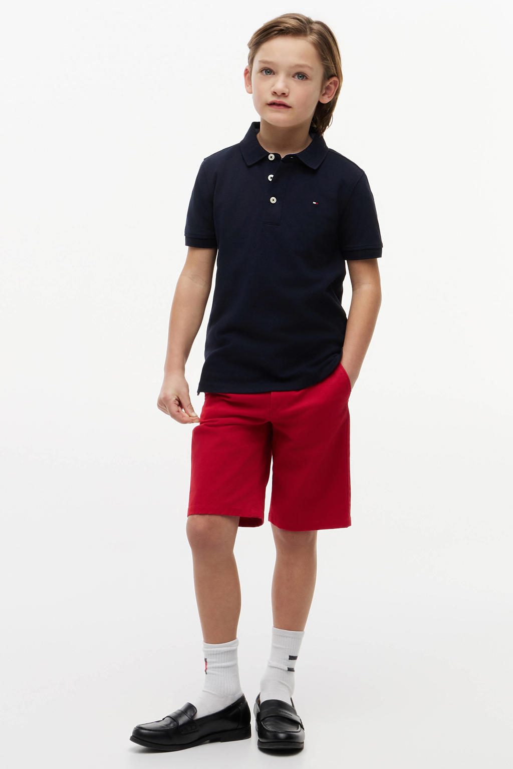Tommy Hilfiger piqué polo donkerblauw