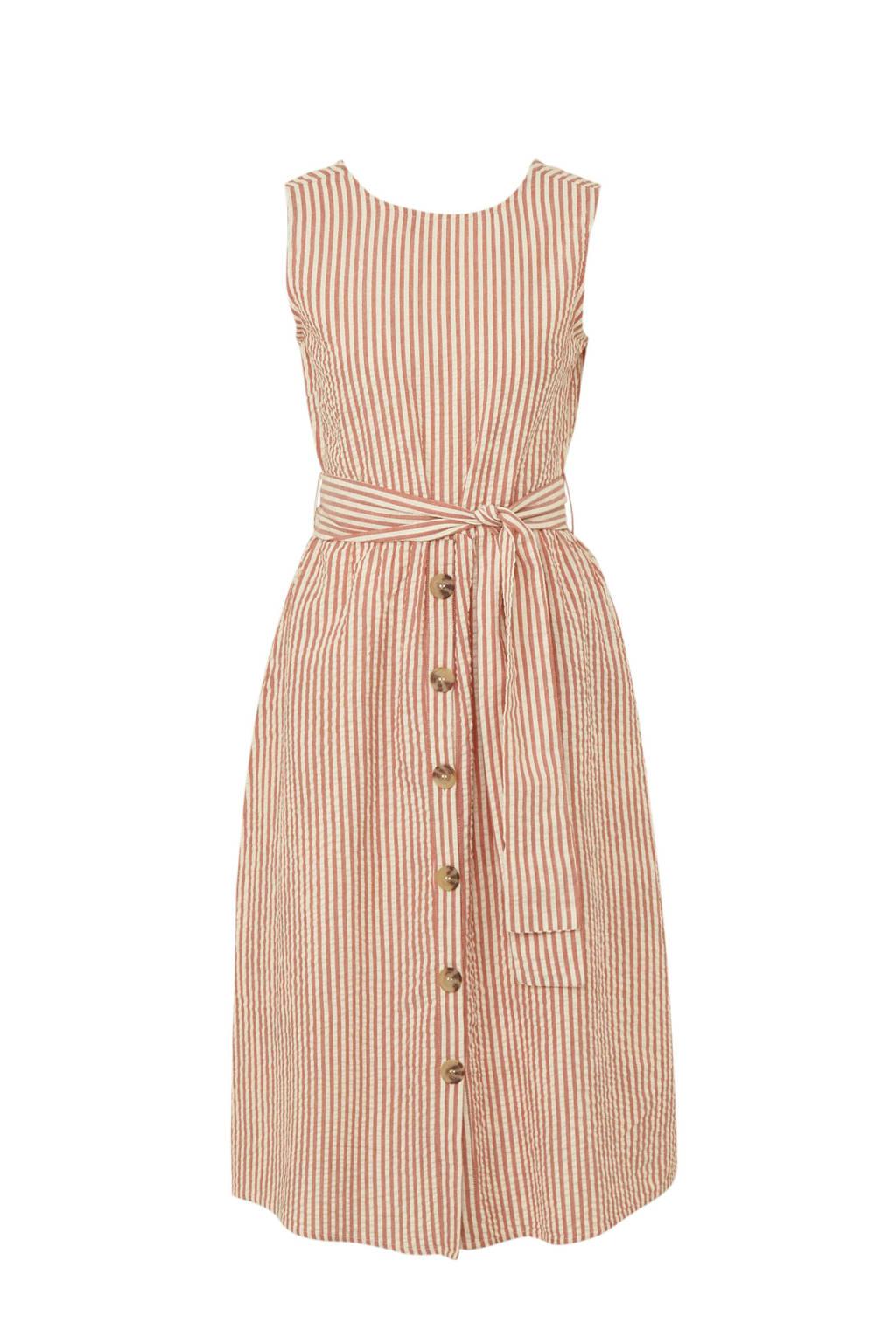 Mango gestreepte jurk, Rood