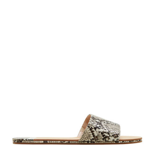 Mango Slippers Met Slangenprint Beige mango kopen in de aanbieding