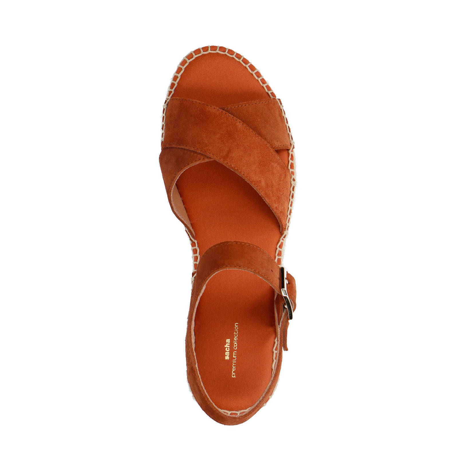 Sacha suède plateau sandalen cognac | wehkamp
