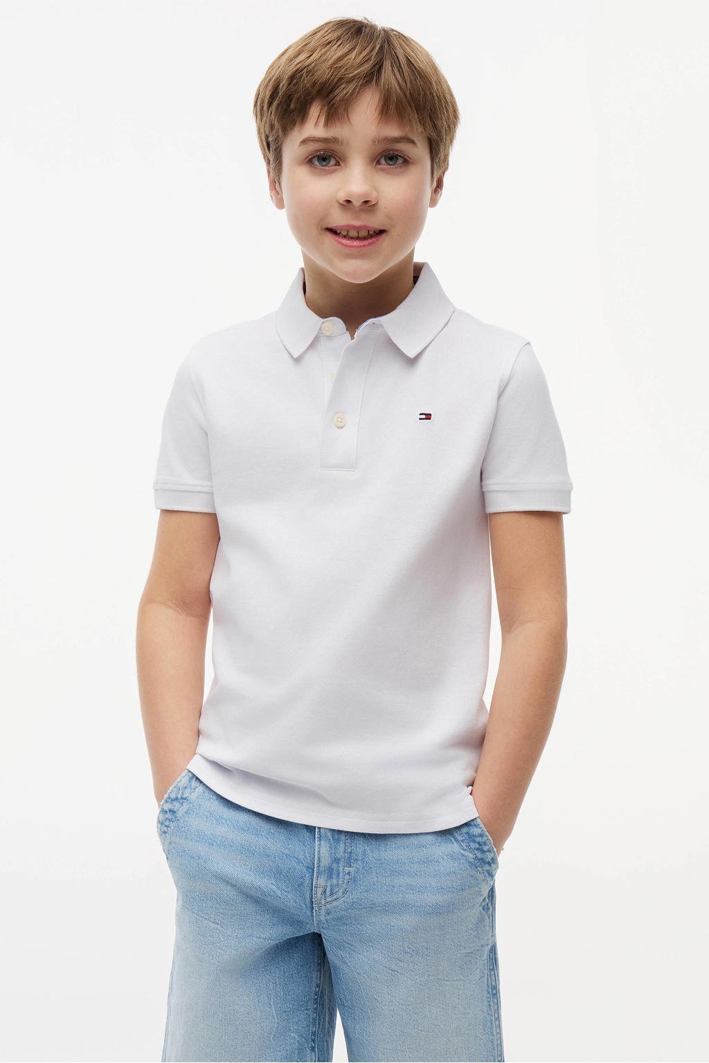 Tommy Hilfiger piqué polo wit