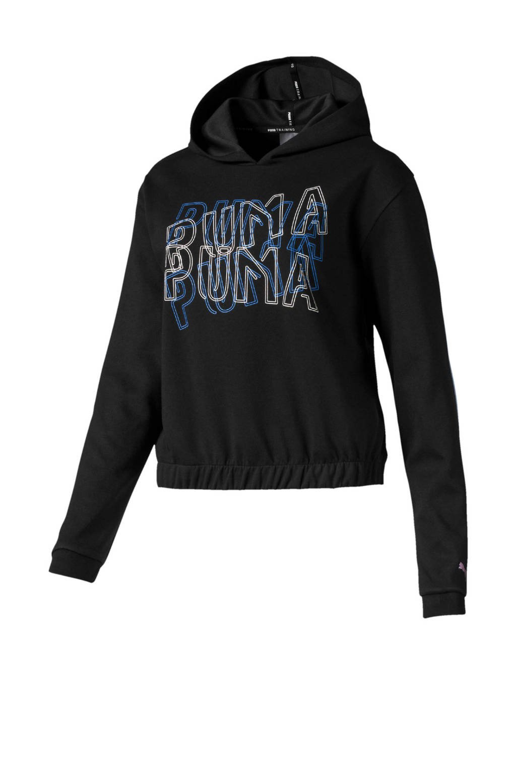 Puma sportsweater zwart, Zwart/blauw