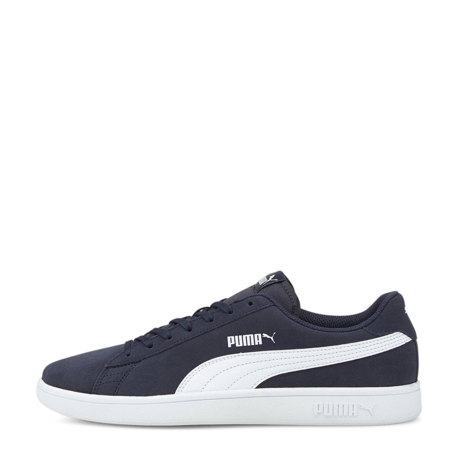 Puma Smash V2 suède sneakers donkerblauw/wit | wehkamp