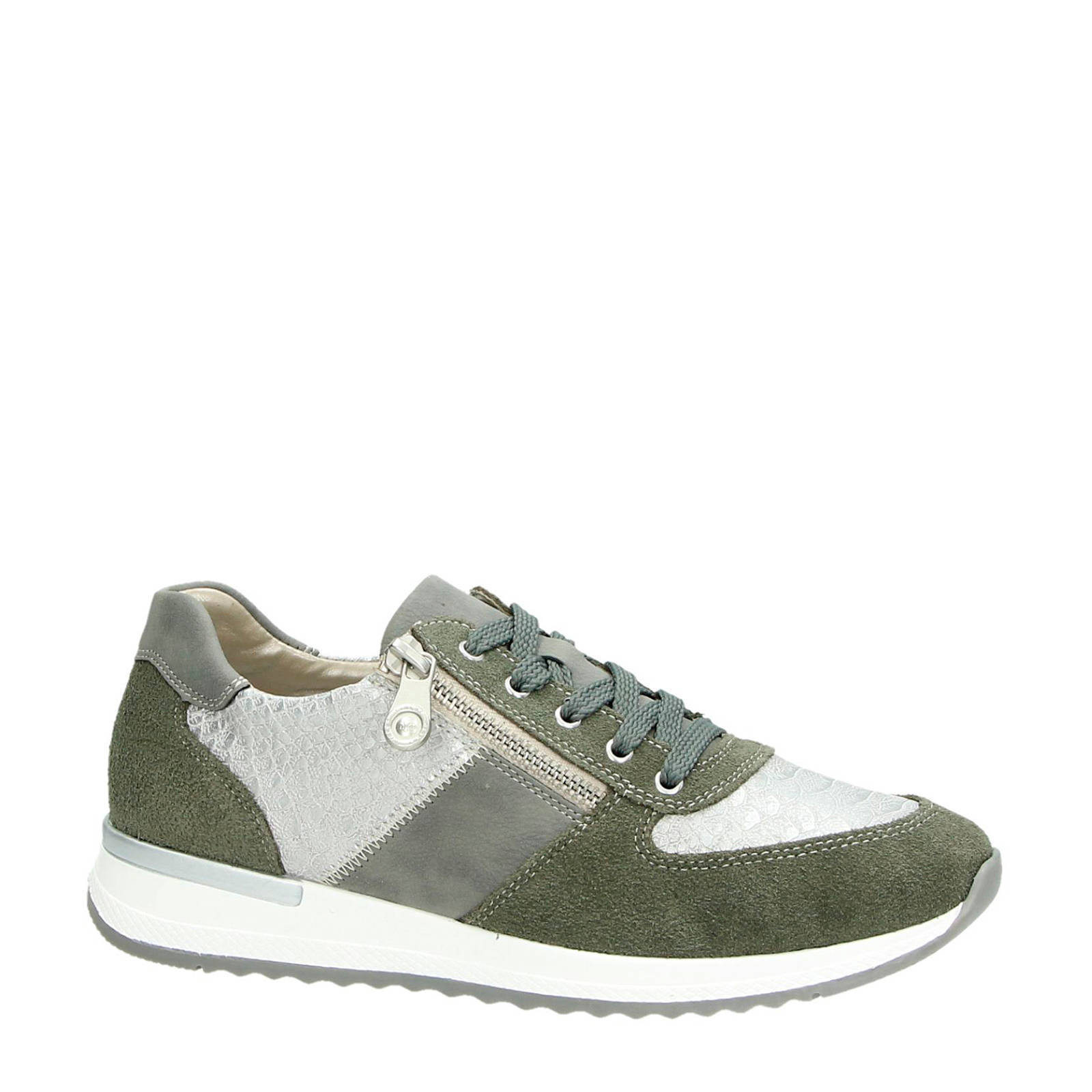Rieker suède sneakers groen | wehkamp