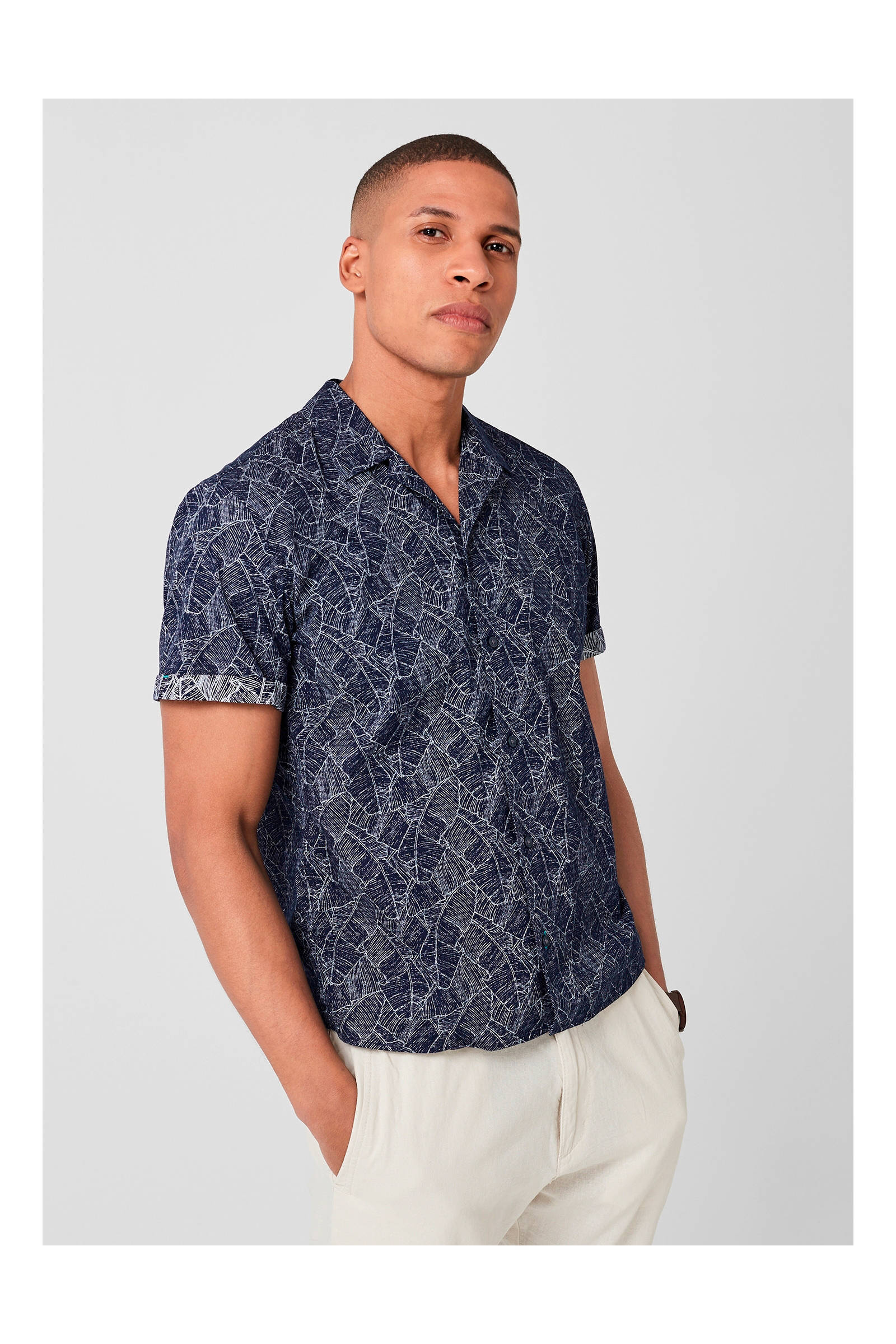 s.Oliver slim fit overhemd met all over print blauw | wehkamp s.Oliver slim fit overhemd wit | wehkamp