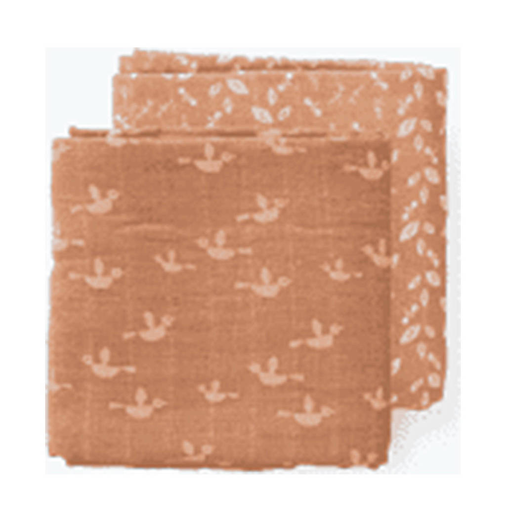 Fresk hydrofiele luier 120x120 cm - set van 2 oudroze, Oudroze