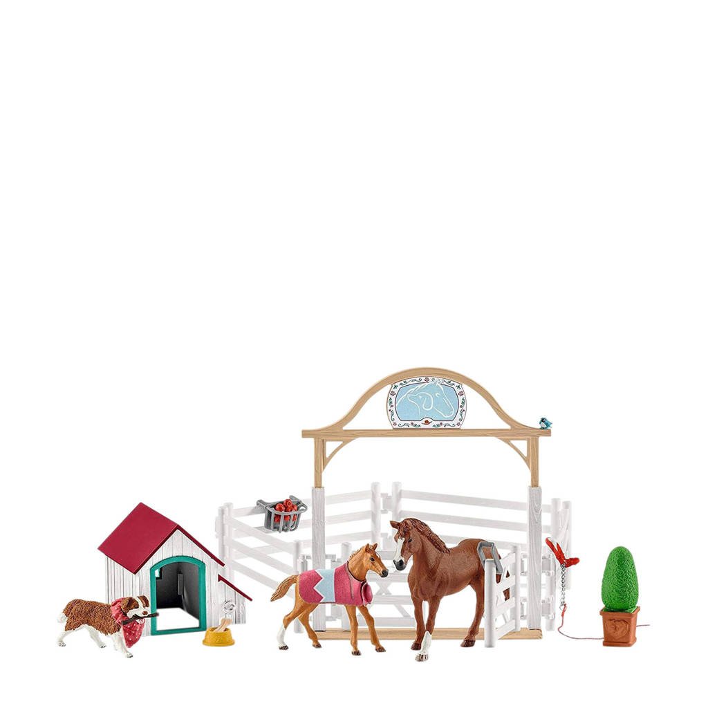 Schleich Horse Club Horse Club Hanna`s gastenverblijf met hondenhok