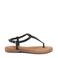 Lazamani 75.611 leren sandalen met slangenprint zwart