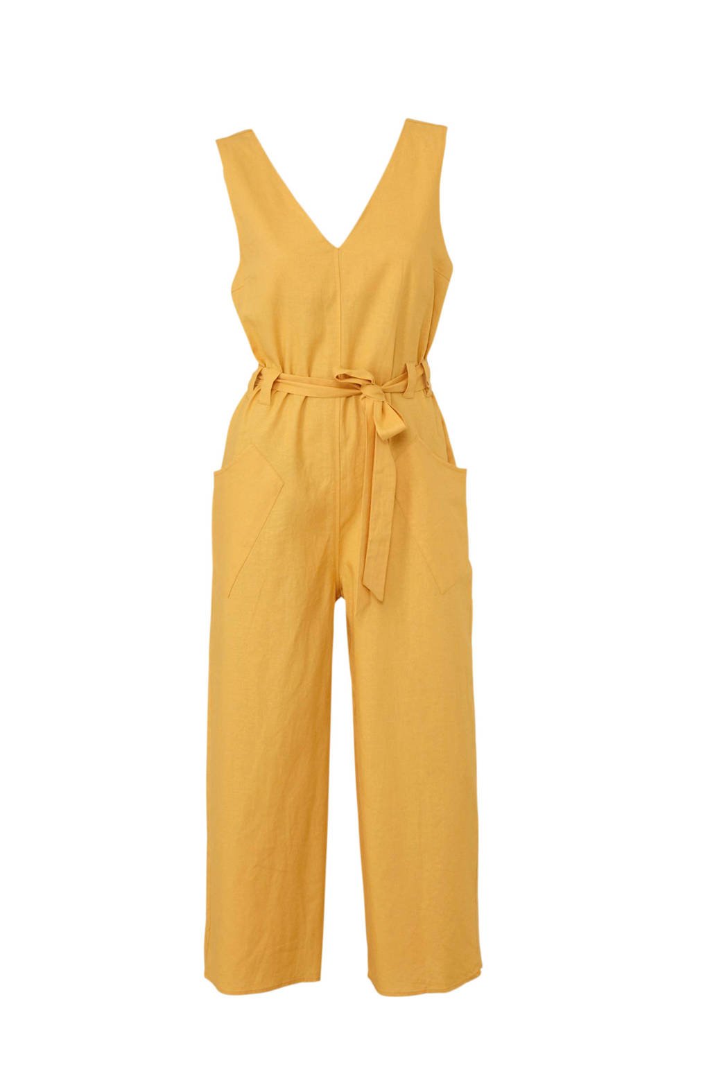 Mango jumpsuit geel, Geel