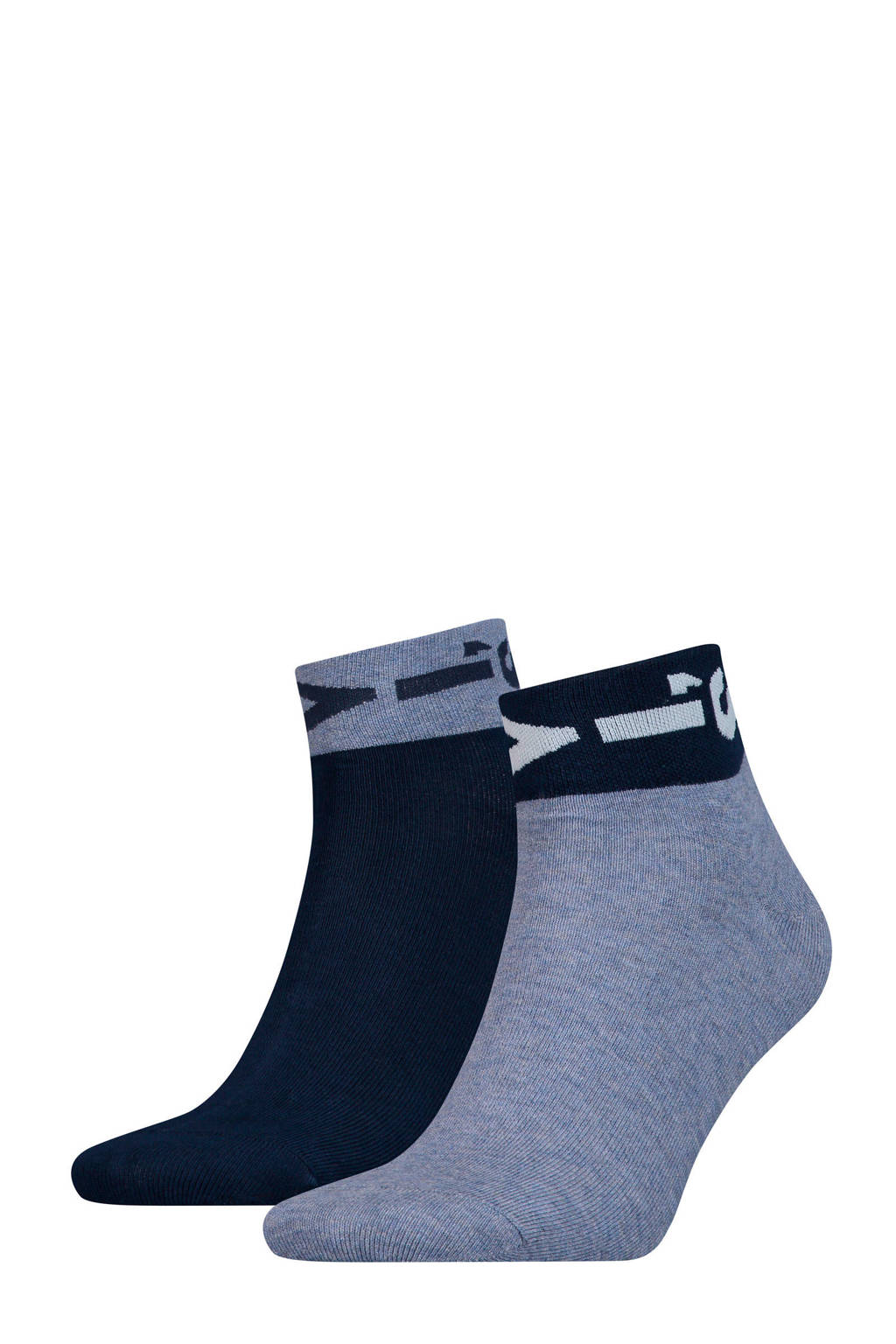 Levi's sokken met logoprint blauw, Blauw/marine/wit