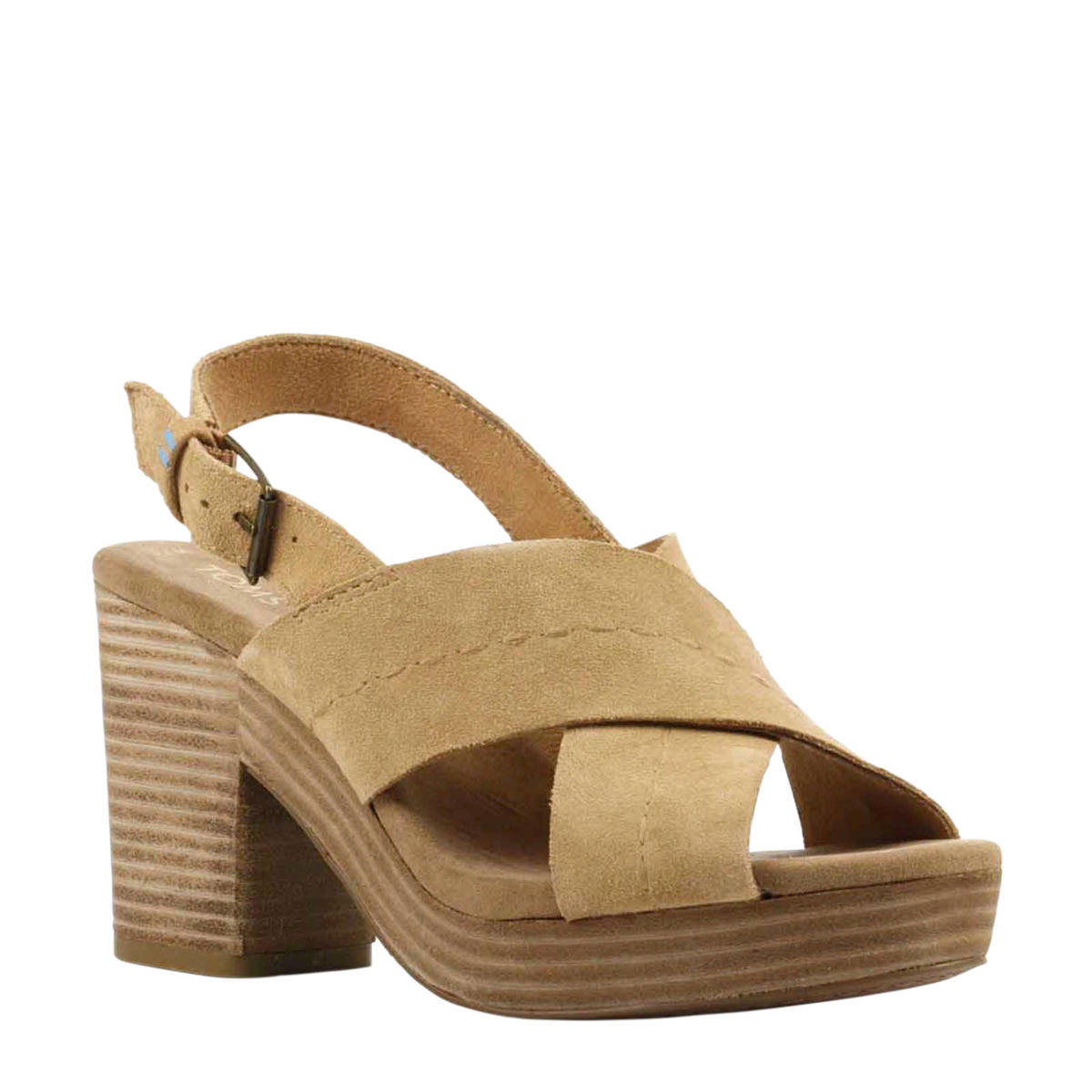 Toms Ibiza suède sandalettes lichtbruin wehkamp