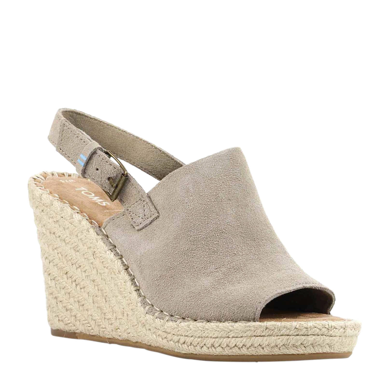 TOMS Dames Willow dames sandaal met sleehak. Cognac - Schoenen.nl