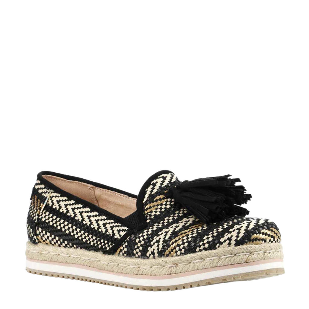 Toms Palma espadrilles zwart/wit | wehkamp