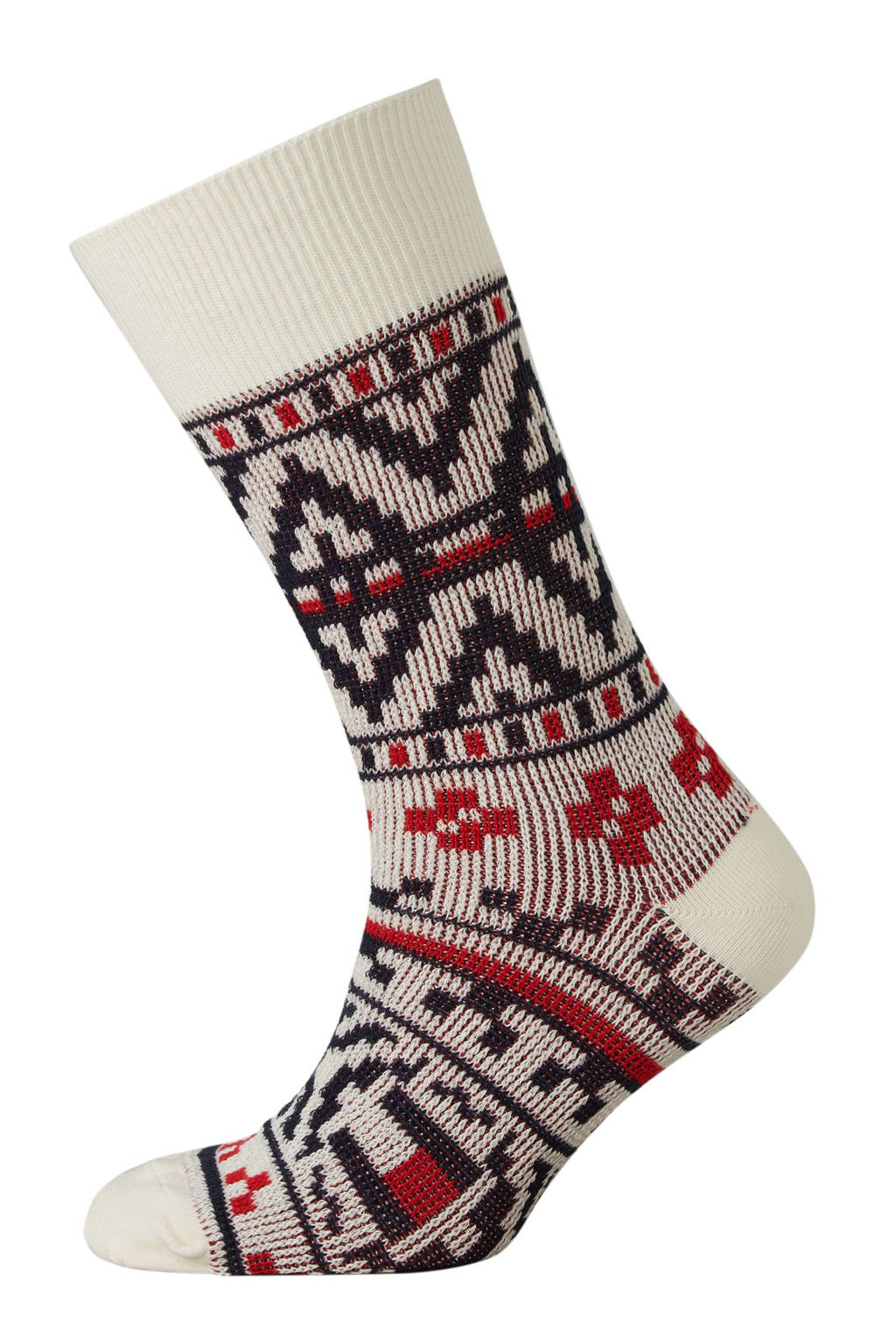 Tommy Hilfiger sokken Isle Jaquard ecru, Ecru/blauw/rood
