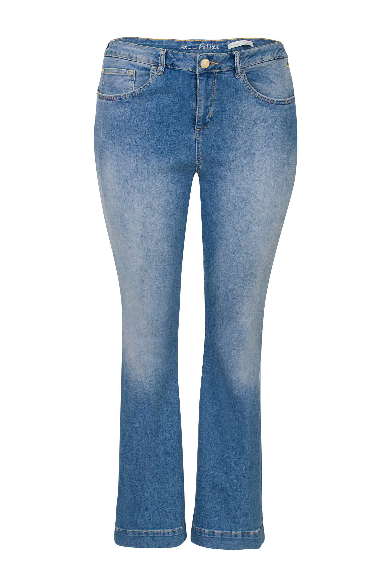 Miss Etam Plus flared jeans blauw | wehkamp