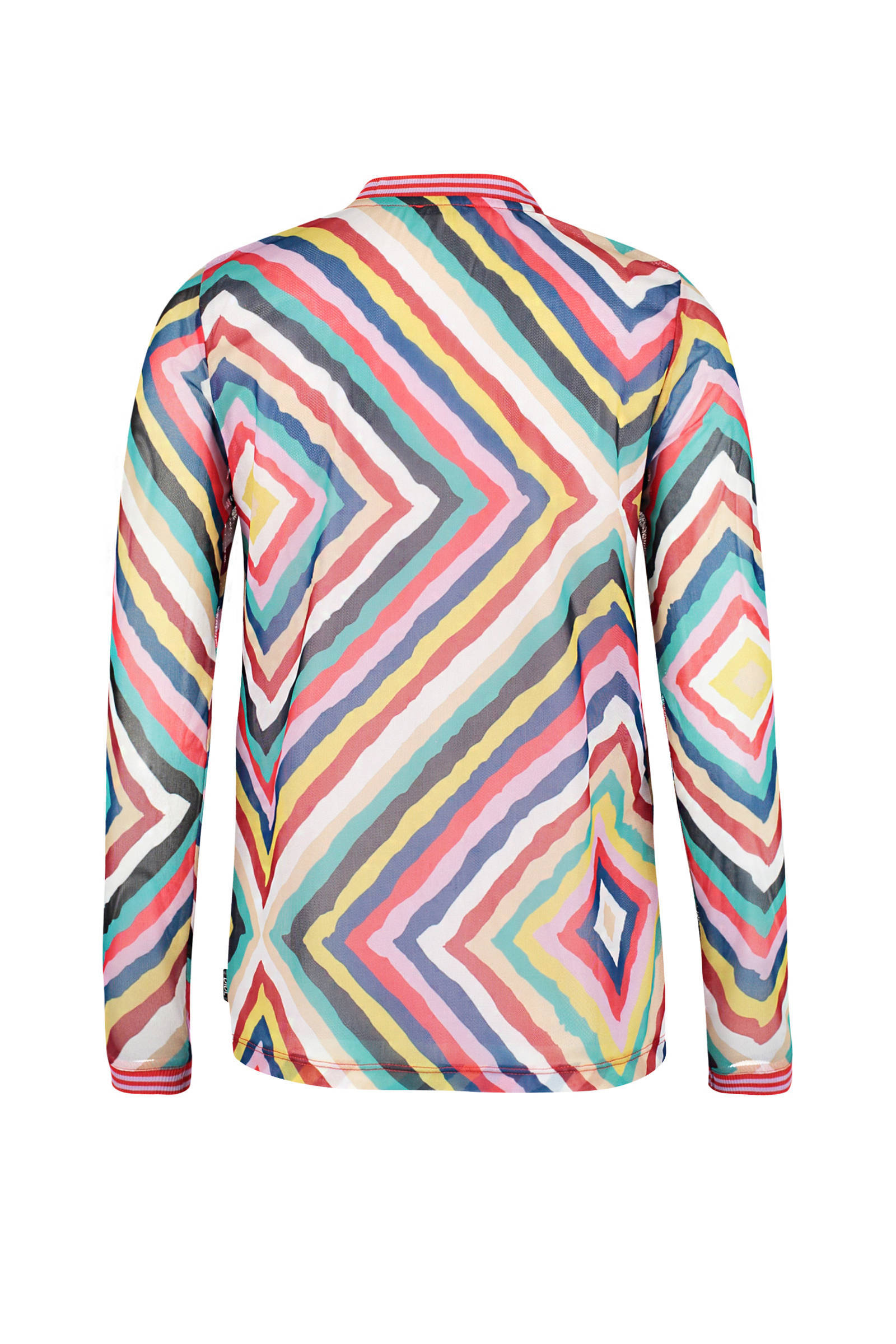 van met koraal over all print mesh blouse Didi PqSzw5v5