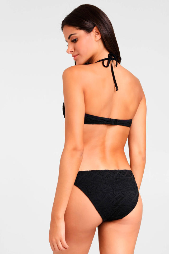 ondernemer Collectief Blaze Lascana push up bikini met kant-look zwart | wehkamp