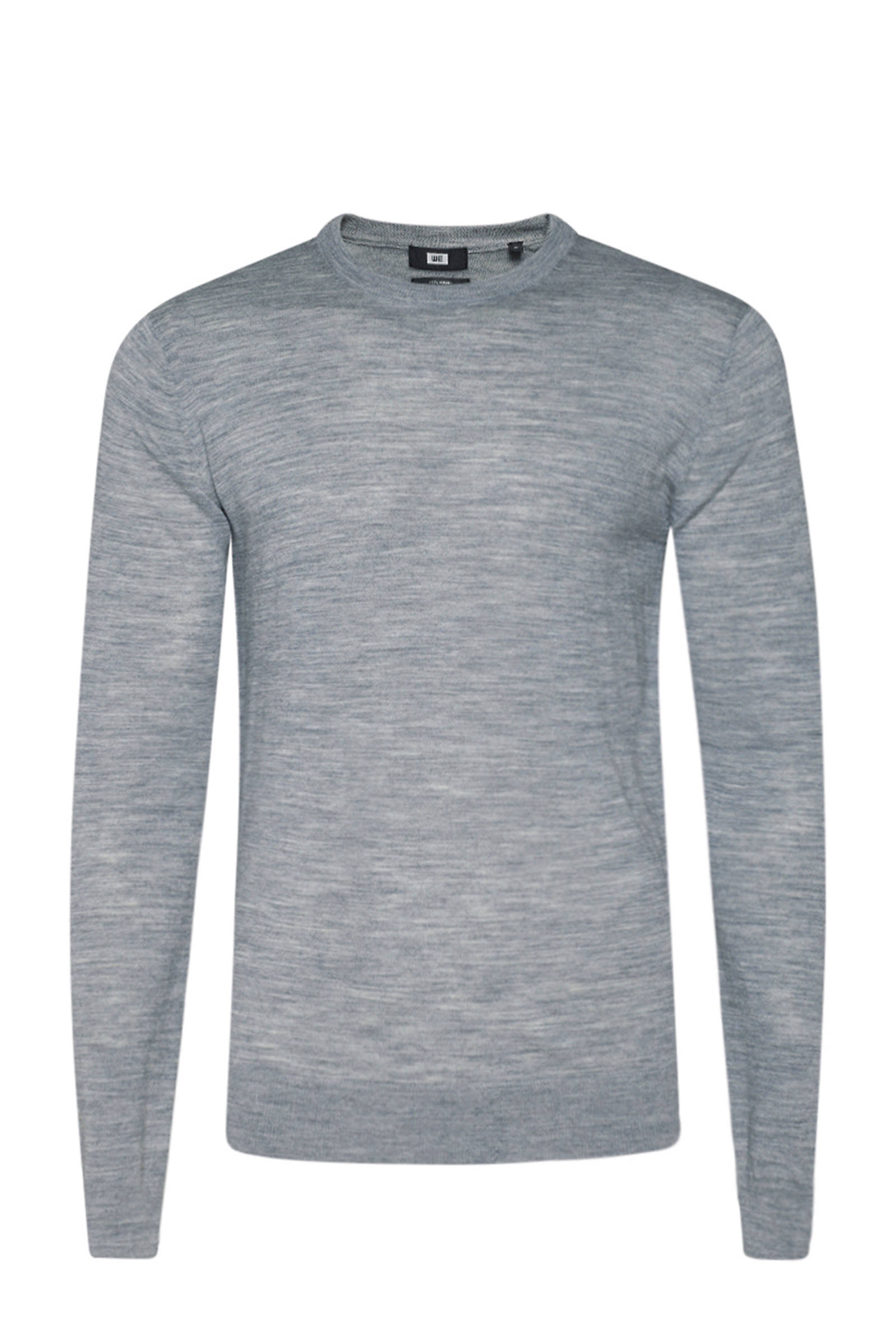 WE Fashion gemêleerde wollen trui light grey melange | wehkamp HEREN MELANGE GEBREIDE TRUI | 79545365 WE Fashion