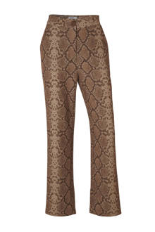 x Anna Nooshin pantalon met slangenprint bruin