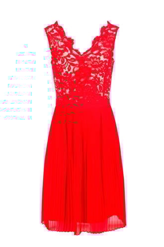 jurk met kant rood