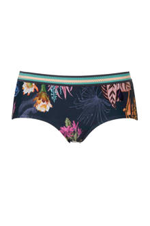hipster bikinibroekje Peressa met all over print antraciet