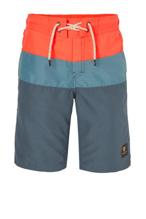 zwemshort grijs/fluorroze