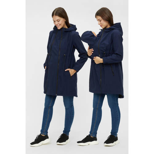 MAMALICIOUS loose fit zwanerschaps- en draagjas MLSHELLA donkerblauw afbeelding