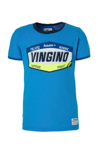 T-shirt Hantoine met print hardblauw