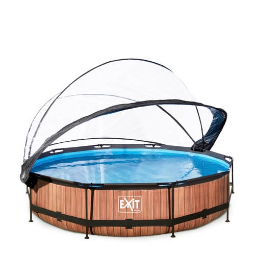 Exit Toys EXIT Wood zwembad met filterpomp en overkapping afbeelding