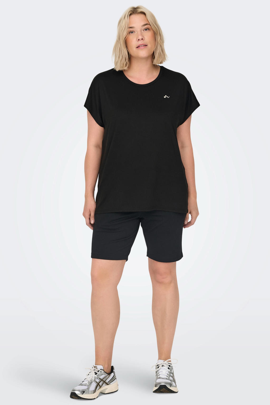 ONLY PLAY Plus Size sportshirt ONPAUBREE zwart