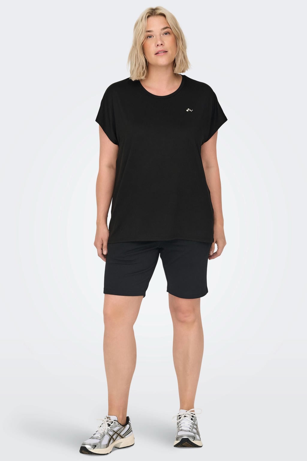 ONLY PLAY Plus Size sportshirt ONPAUBREE zwart
