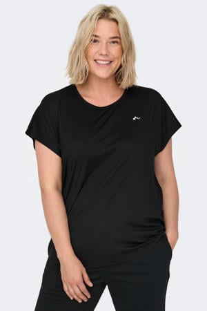 Plus Size sportshirt ONPAUBREE zwart