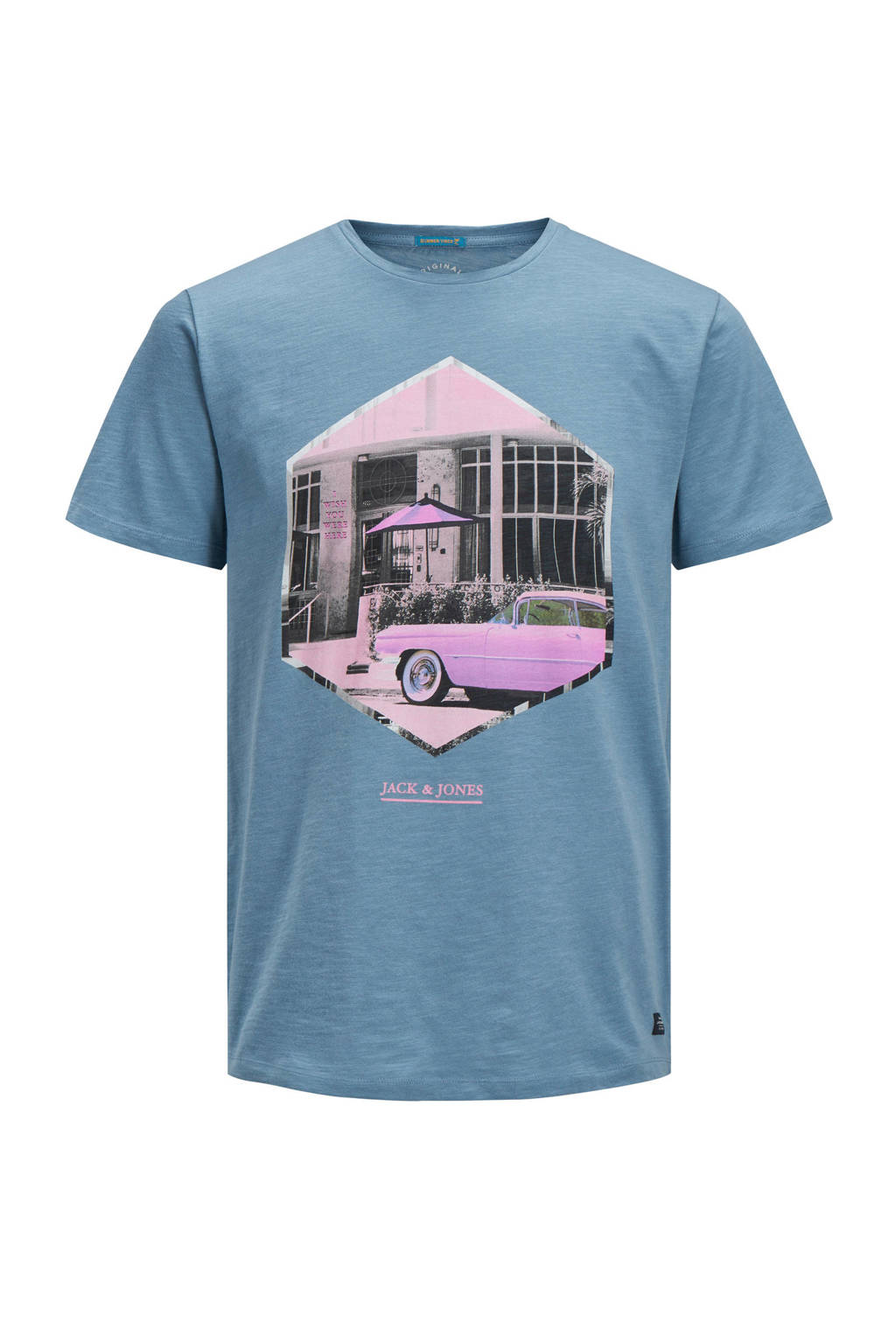 Jack & Jones Originals Regular fit T-shirt blauw, Blauw