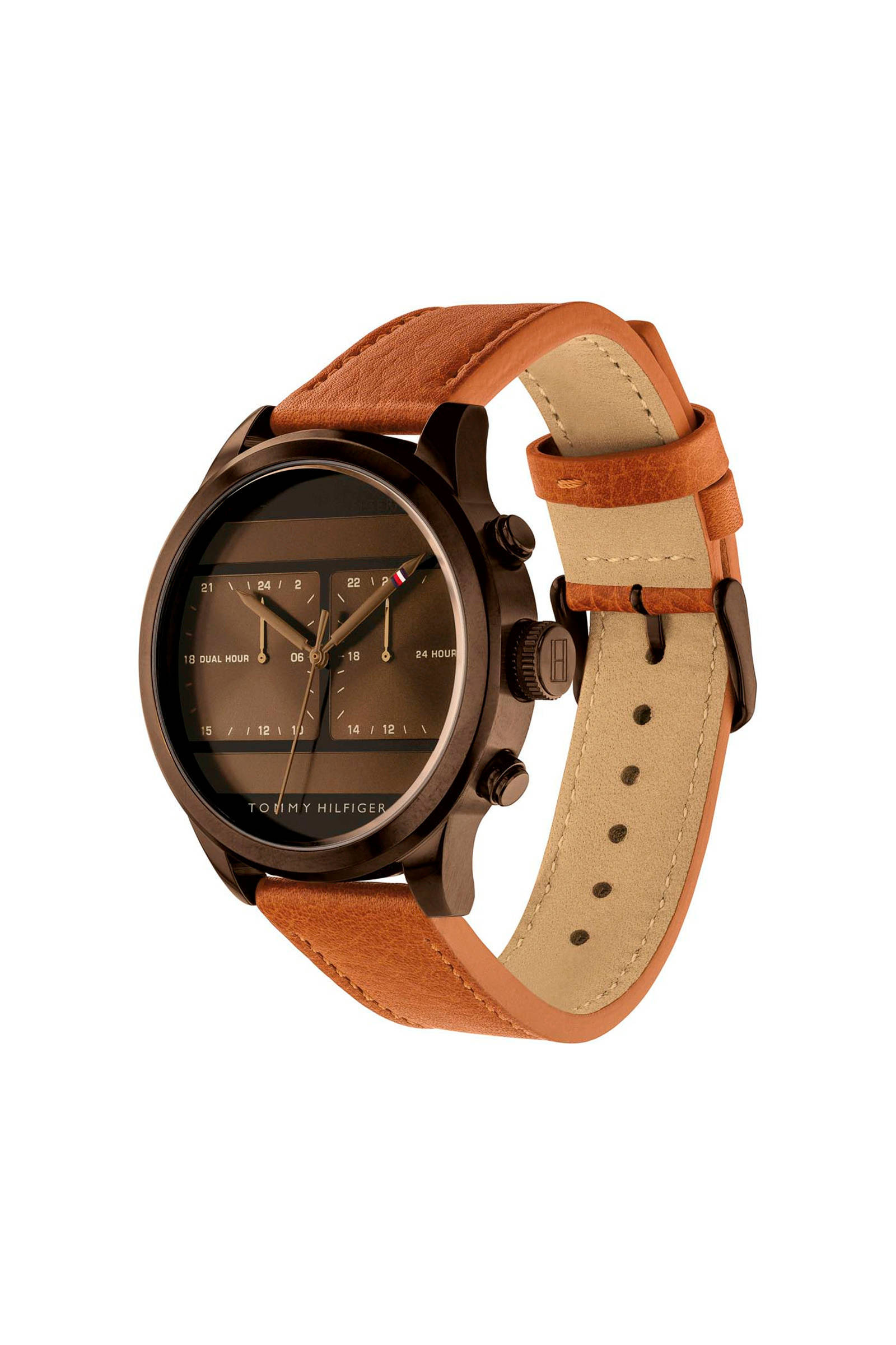 Tommy Hilfiger horloge TH1791594 cognac | wehkamp