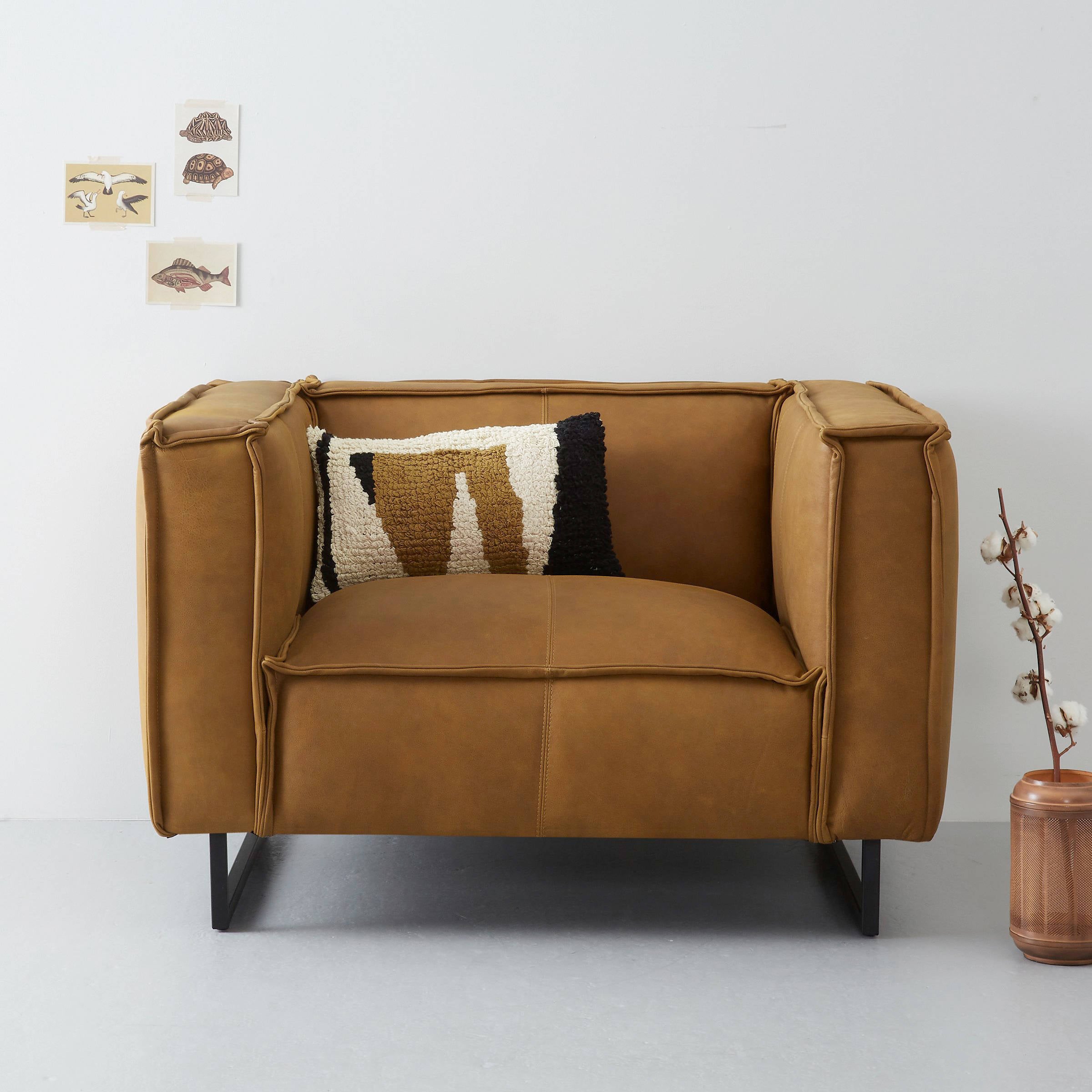 Wehkamp Home leren loveseat Salvador