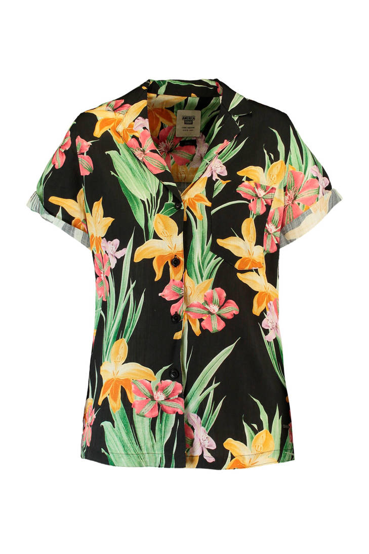 America blouse zwart geel gebloemde Illy Today wE1qUrw