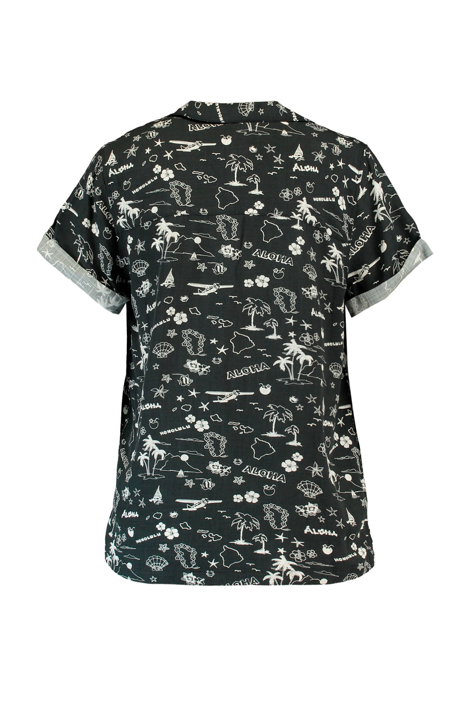 blouse Illy print met Today zwart America allover PwqgBxc5