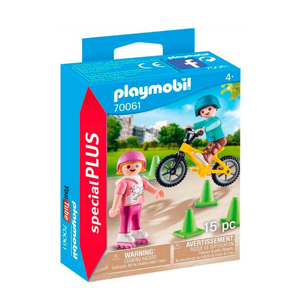 Playmobil Special Plus Kinderen met fiets en skates 70061