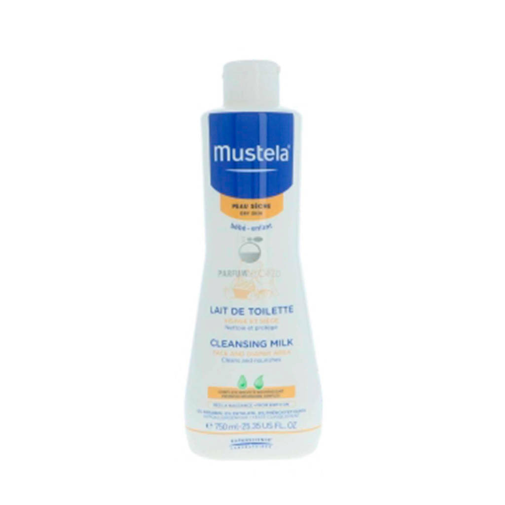 Mustela Dry Skin Cleansing Milk Face and Diaper baby reinigingsmelk - 750 ml