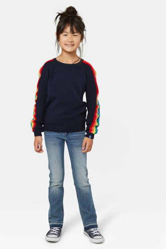gestreepte trui donkerblauw/rood/roze/geel/groen/blauw