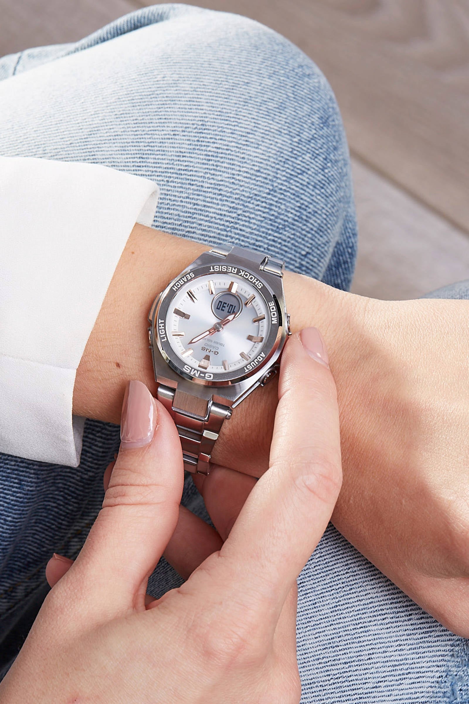 Baby-G horloge MSG-S200D-7AER zilver | wehkamp