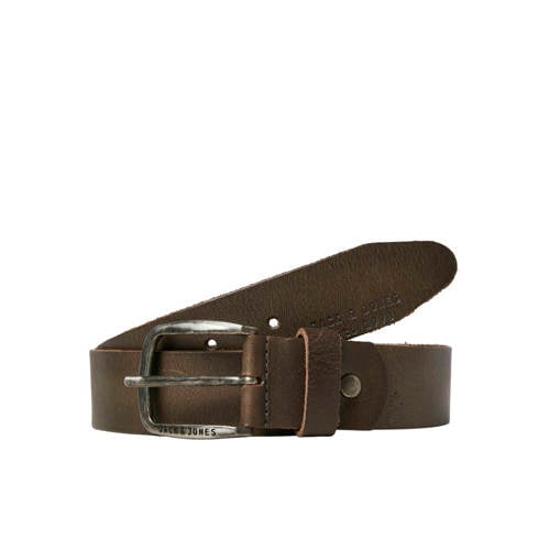 JACK & JONES leren riem JACPAUL donkerbruin afbeelding