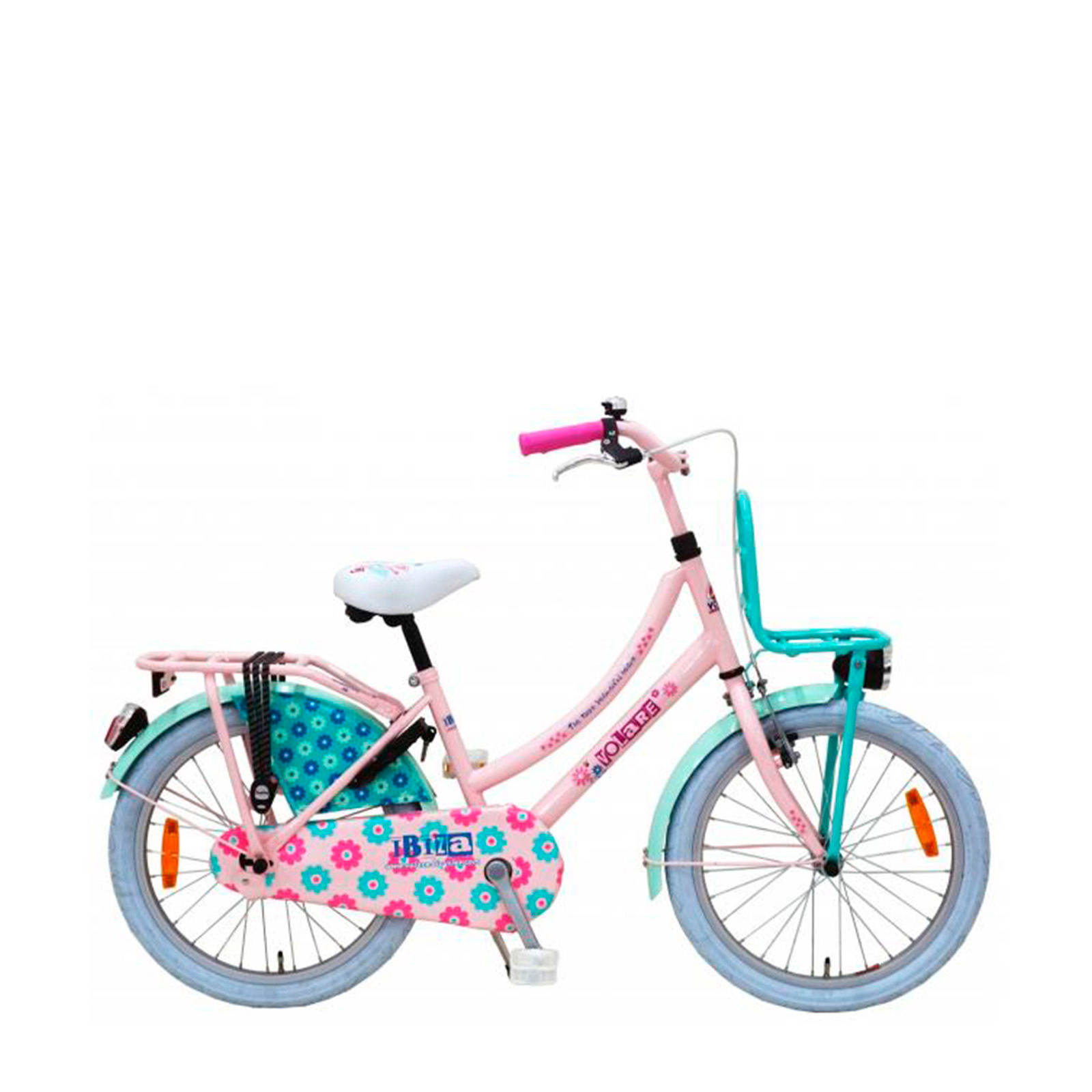 Volare Ibiza kinderfiets 20 inch Lichtroze/ turquoise | wehkamp