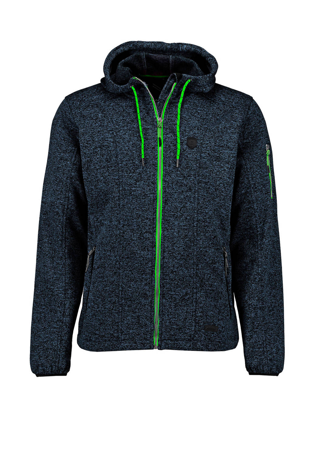 Kjelvik fleece vest Ury donkerblauw/groen, Donkerblauw