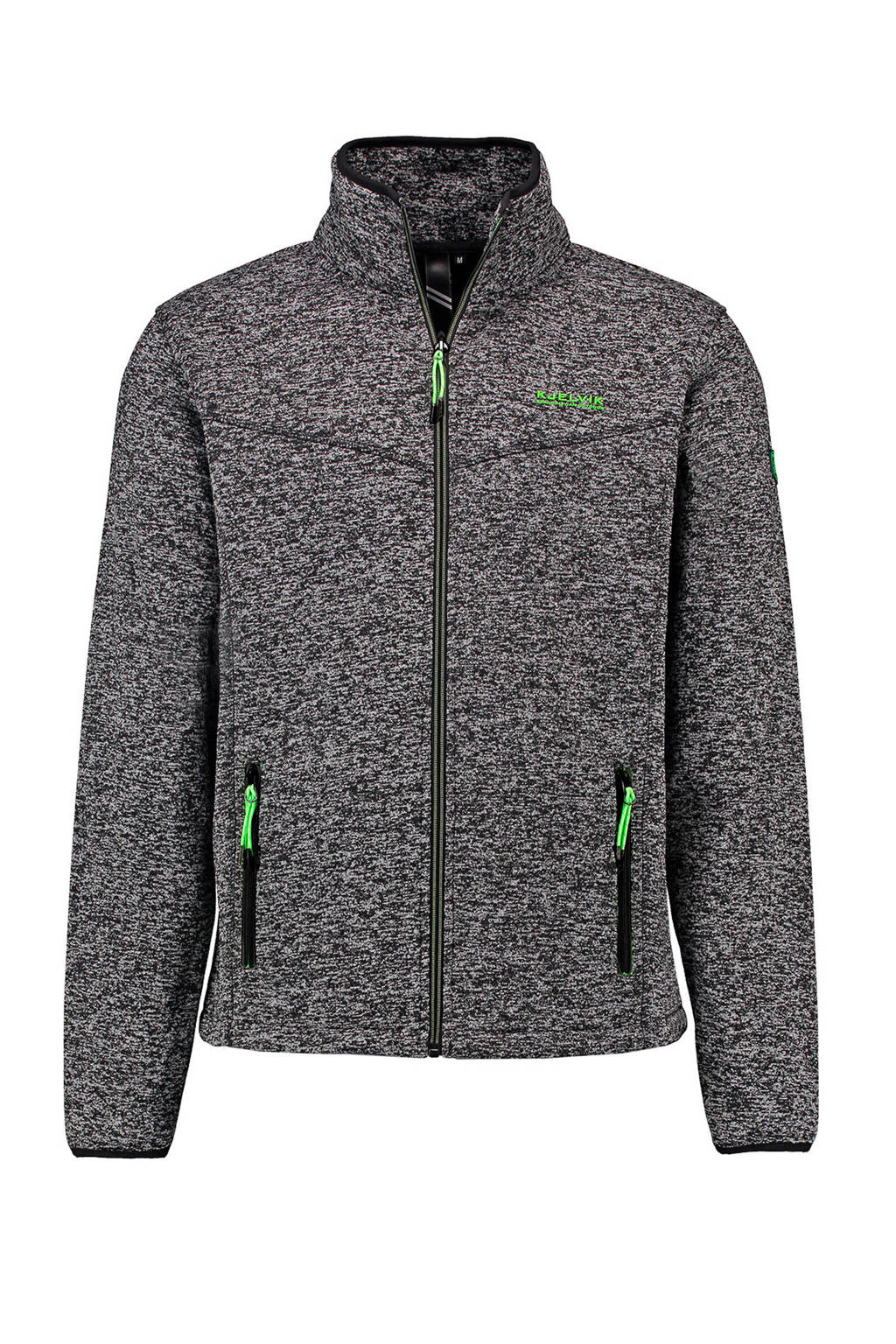 Kjelvik fleece vest Randi zwart melée, Zwart melée