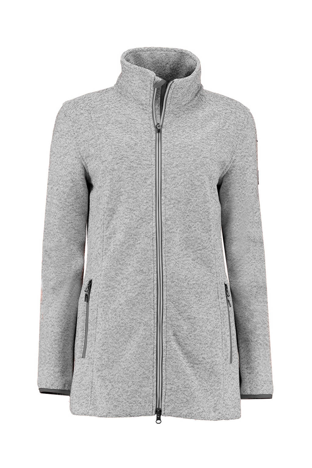 Kjelvik fleece jack lang Venica grijs, Grijs