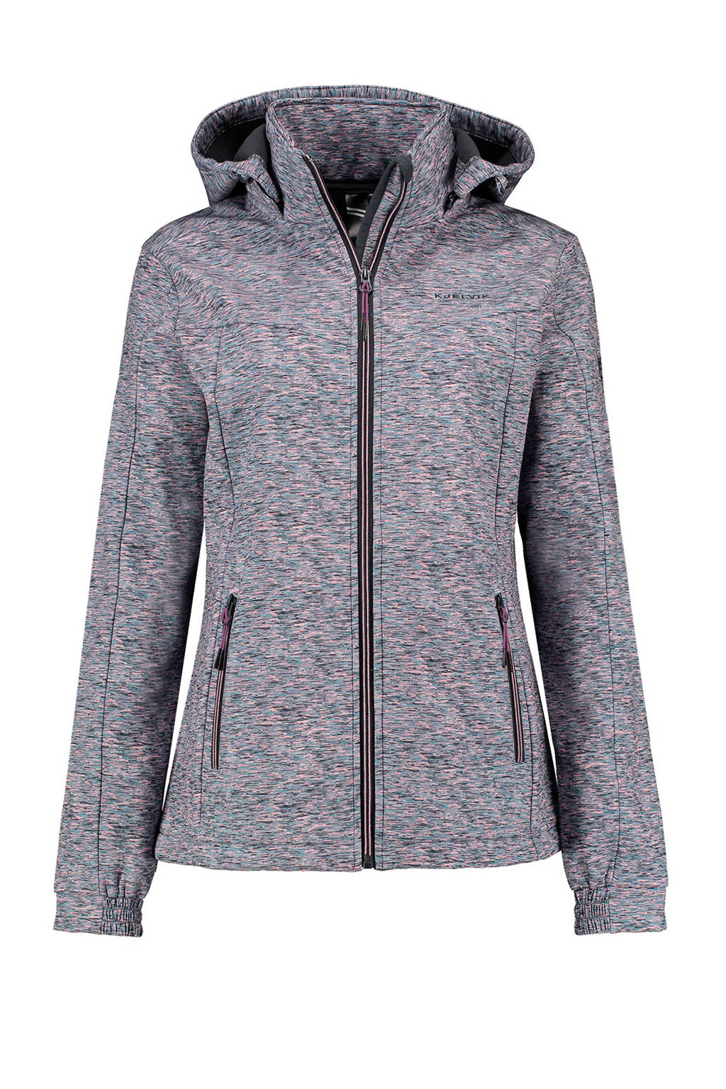 Kjelvik softshell jas Judith roze/grijs, Roze/grijs
