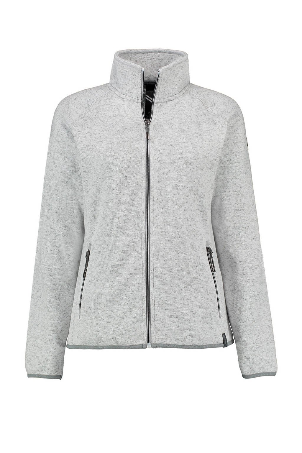 Kjelvik fleece jack Byanca wit/grijs, Wit/grijs